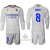 Maglia da Calcio a Maniche Lunghe Real Madrid Kroos 8 Casa 2021-22 per Bambino